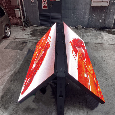 Doubles côtés montrant l'écran de P5 RVB LED avec Front Opening Aluminum Cabinet