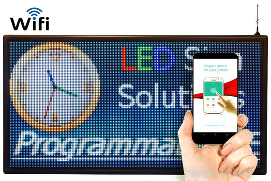 Signe polychrome de P6RGB LED, panneau extérieur de signe de publicité de Digital de soutien de WiFi