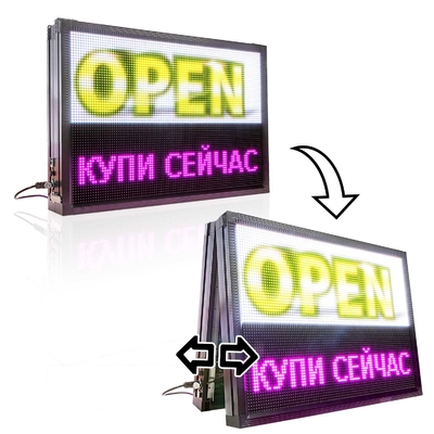 Double mur visuel de haute résolution des signes P3 RVB d'affichage de fenêtre des côtés LED