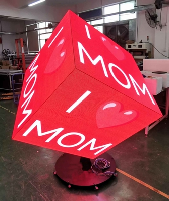 Personnalisé 640x640 LED Cube Écran 6 côtés montrant