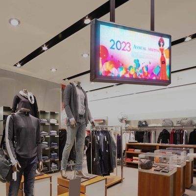 Écran mural vidéo à LED USB P5 à deux côtés montrant un grand angle de vision