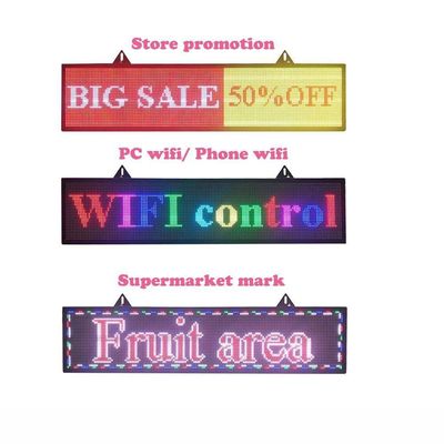 L'affichage de haute résolution de fenêtre de P10 LED signe 16*192cm pour la promotion de centre commercial de magasin