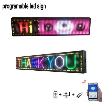 Signes sans fil RVB polychrome d'affichage de fenêtre du message LED de taxi d'USB P5 programmables