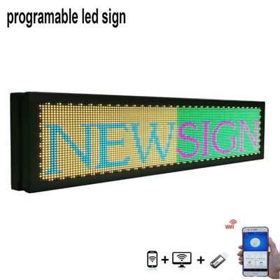 Panneaux d'affichage LED défilants programmables P5 pour fenêtre, 40*8 pouces