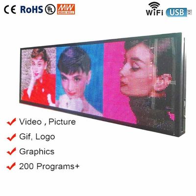 Signes polychromes d'affichage de fenêtre de P10 P5 RVB LED pour la publicité de Windows de magasin