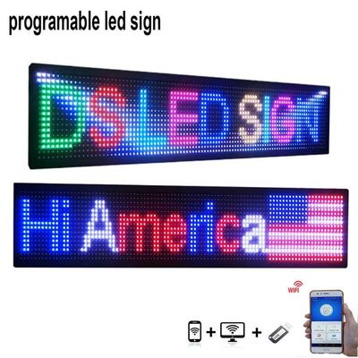 La fenêtre de voiture menée programmable d'USB WiFi de panneau d'affichage de 7 couleurs a mené l'affichage