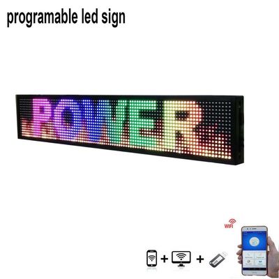 Pouce faisant défiler programmable des signes 40*8 d'affichage de fenêtre de P5 LED d'intérieur