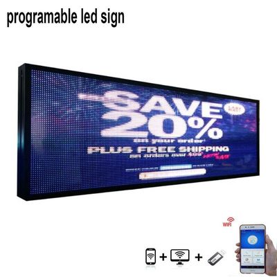 Le signe faisant défiler d'intérieur polychrome des textes de LED montrent 96*384cm avec l'éclat réglable