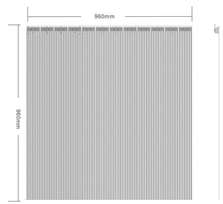 8000 affichage mené transparent de fenêtre des points SMD2121 pour la décoration de construction