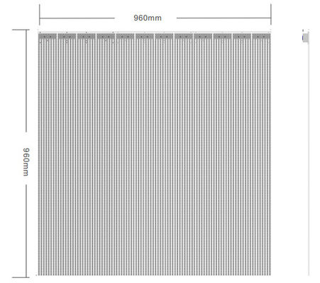 L'écran transparent de P12 LED, 5000cd voient l'écran de LED