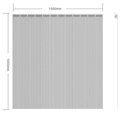 Épaisseur transparente en verre du rideau 72mm en P15 LED pour le magasin 4S