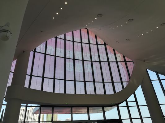 Épaisseur transparente en verre du rideau 72mm en P15 LED pour le magasin 4S