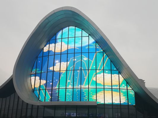 Écran transparent de SMD2121 P20mm LED pour la publicité de mur de verre
