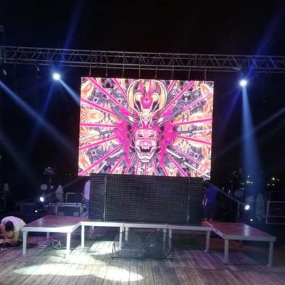 Écran de location extérieur polychrome de LED, location mobile d'écran mené de P6mm