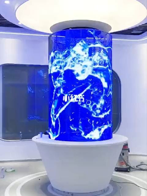 Cylindre P3.9 - affichage transparent de l'étoile LED de 7,8 nations
