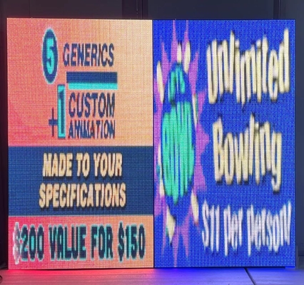 Affichage à LED de vitrail de PSE P3RGB pour des magasins de restaurant et de marque