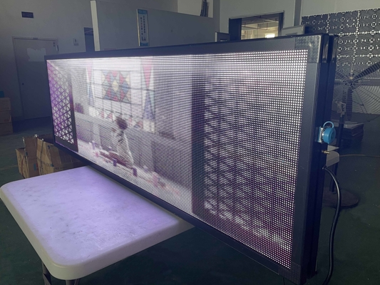 Panneau de signalisation LED programmable vidéo P10 Installation de fenêtre 600w