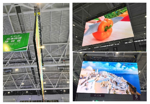 Deux côtés montrant l'écran fixe d'intérieur P2.5 de LED avec l'installation accrochante