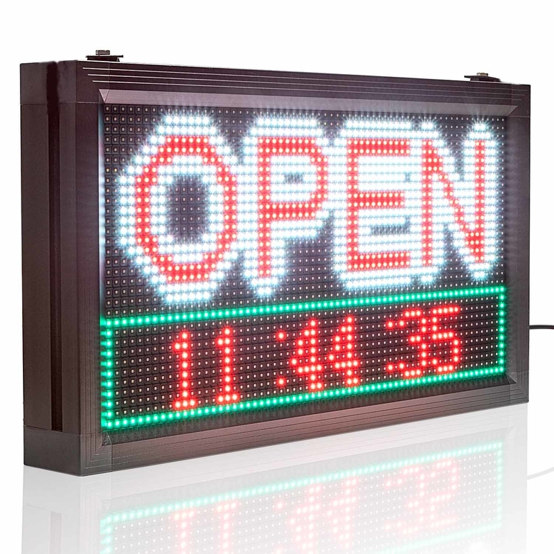 5000cd/m2 LED de défilement programmable signe P10 OUVERT pour la publicité de magasin