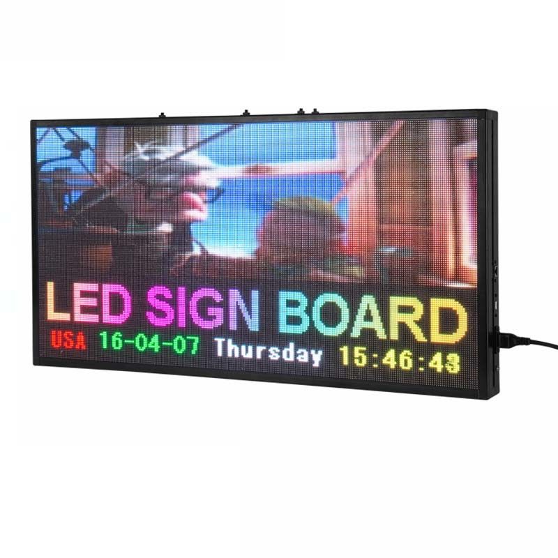 Le signe faisant défiler d'intérieur polychrome des textes de LED montrent 96*384cm avec l'éclat réglable