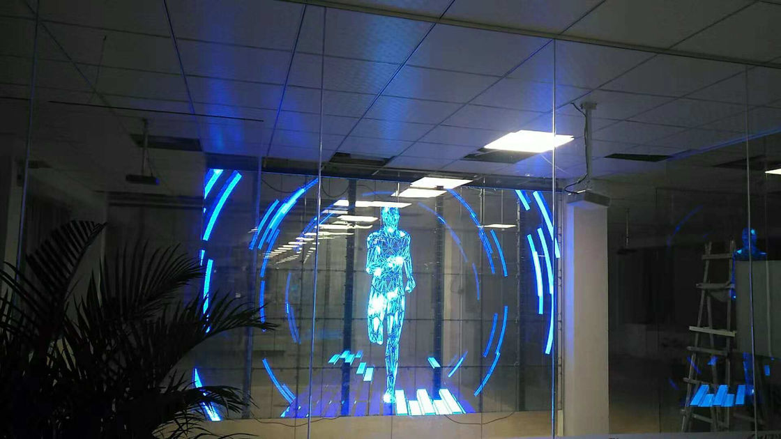 8000 affichage mené transparent de fenêtre des points SMD2121 pour la décoration de construction