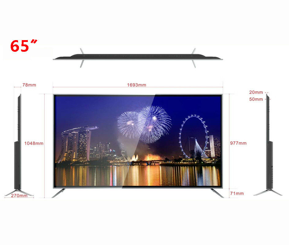 Liquide Crystal Display TV de 400 lentes affichage à cristaux liquides Smart TV Android 8,0 de 65 pouces