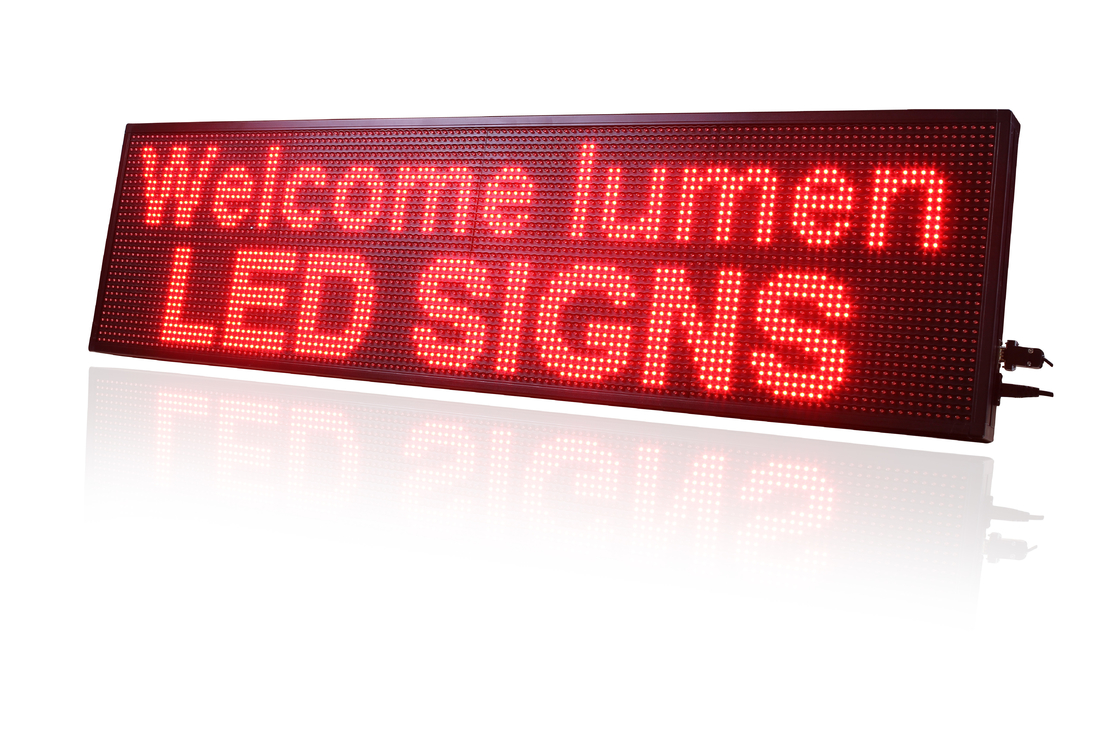 Les signes simples rouges d'affichage de fenêtre de la couleur P10 LED extérieurs imperméabilisent